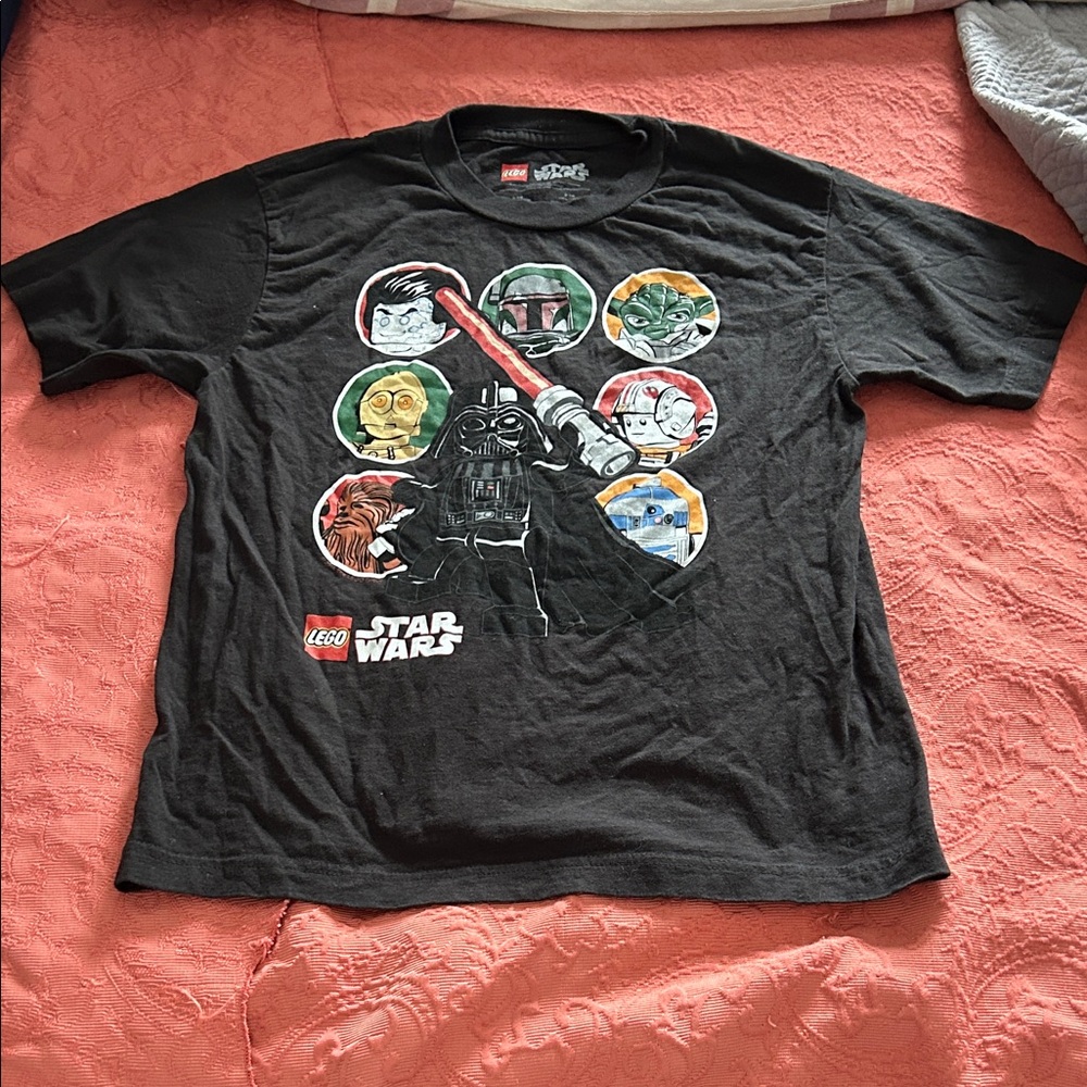 LEGO Star Wars Black T-Shirt with Character Graphics